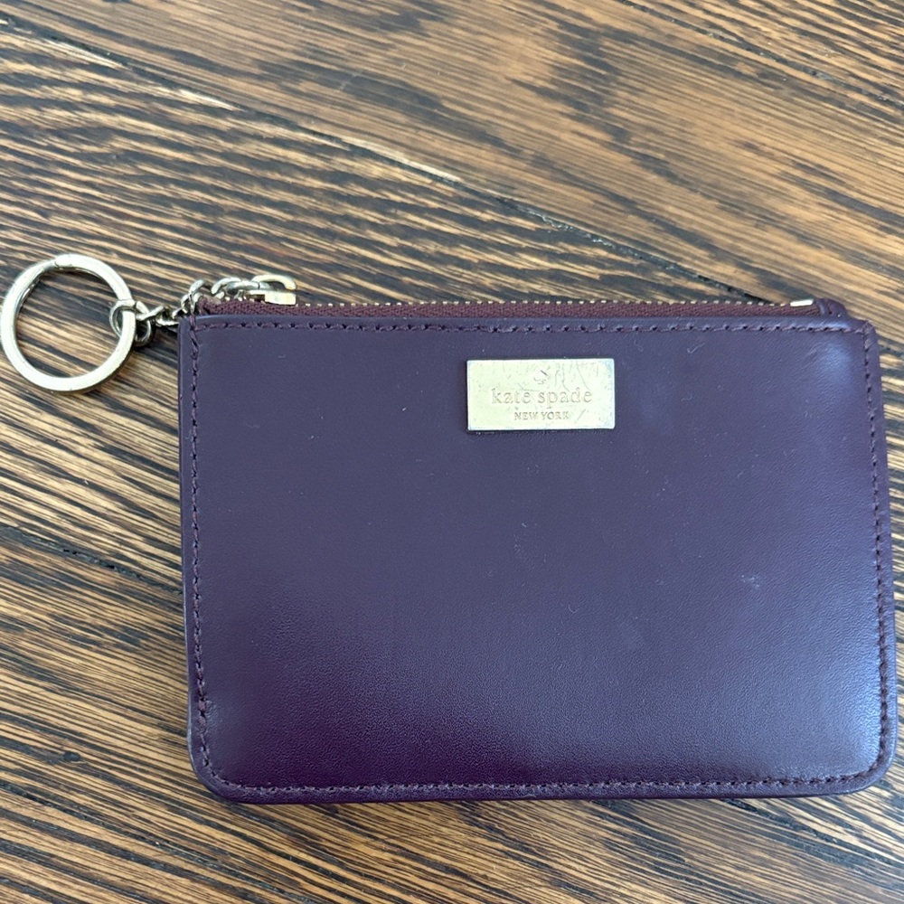 Kate Spade Plum Leather Wallet Pouch